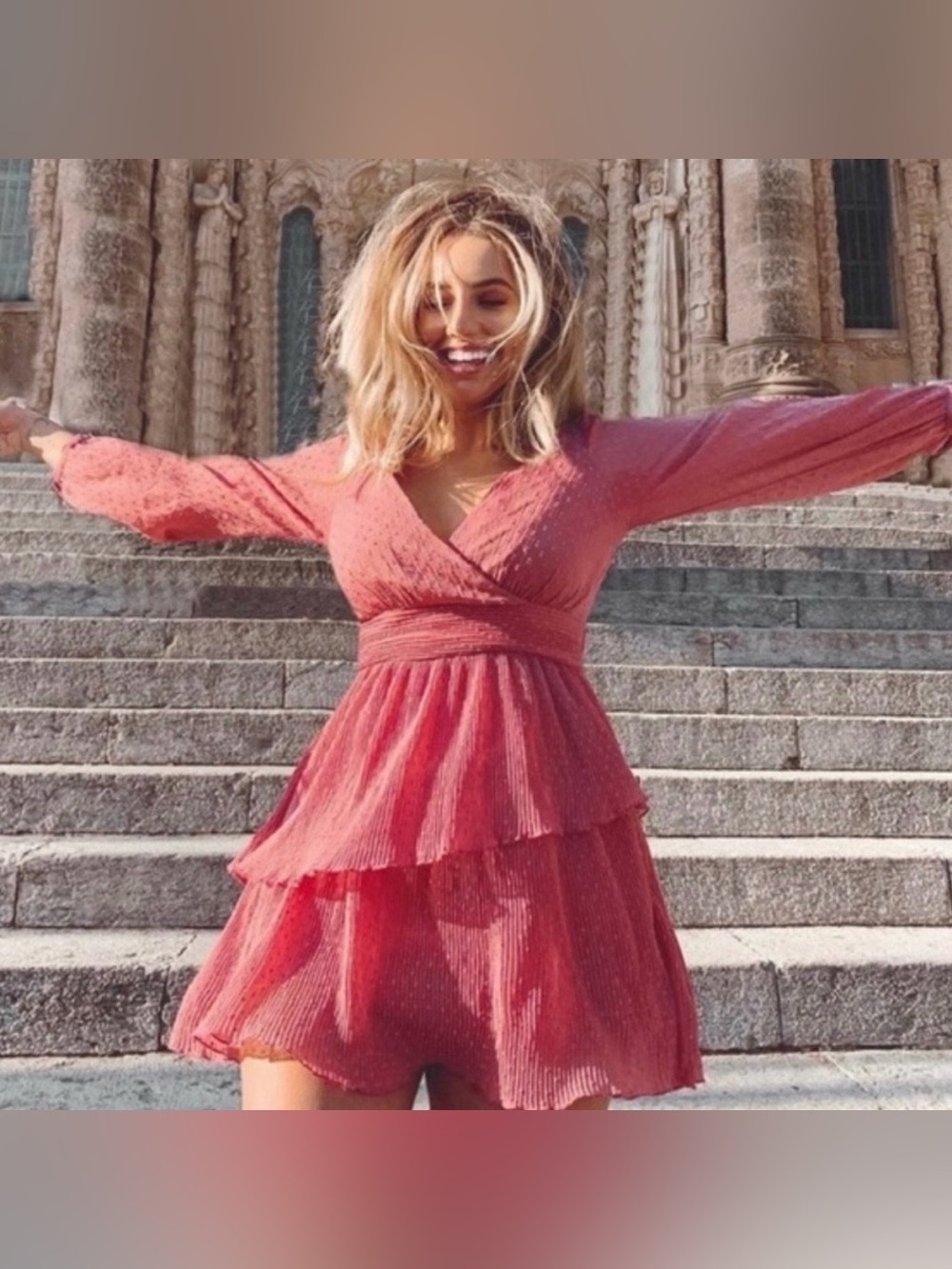 Zara Ruffle Mini Dress - Picture 3 of 4